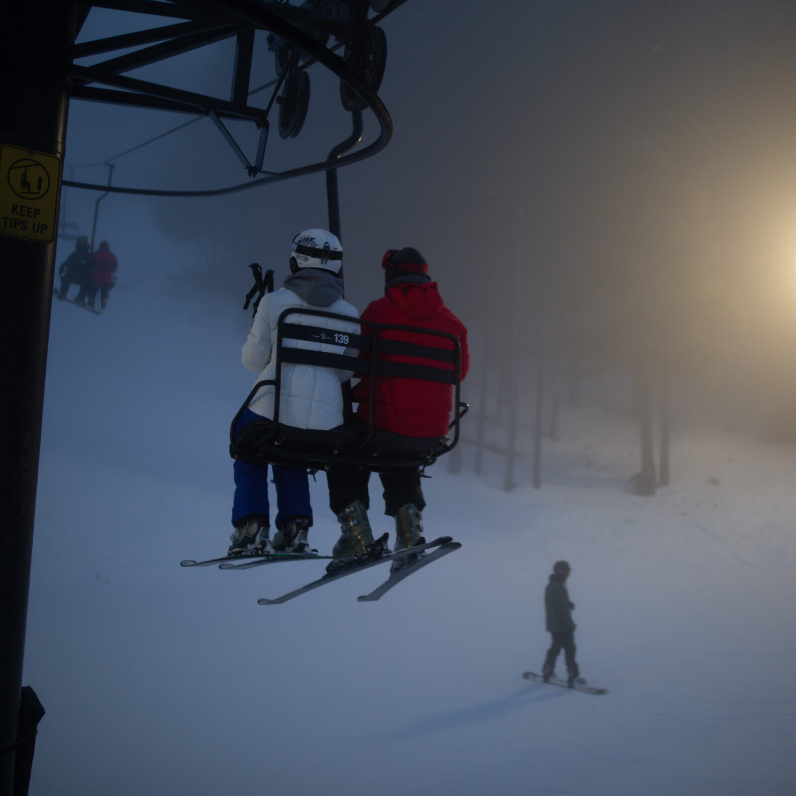 Base Area Chair 1 Night Skiing