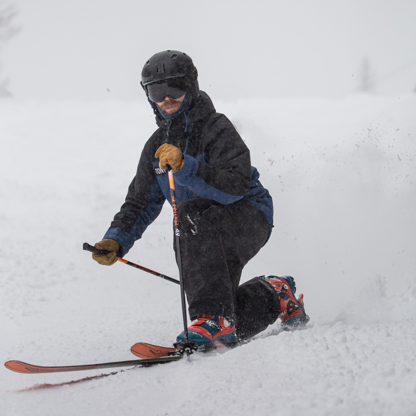 Tony skiing down tumwater