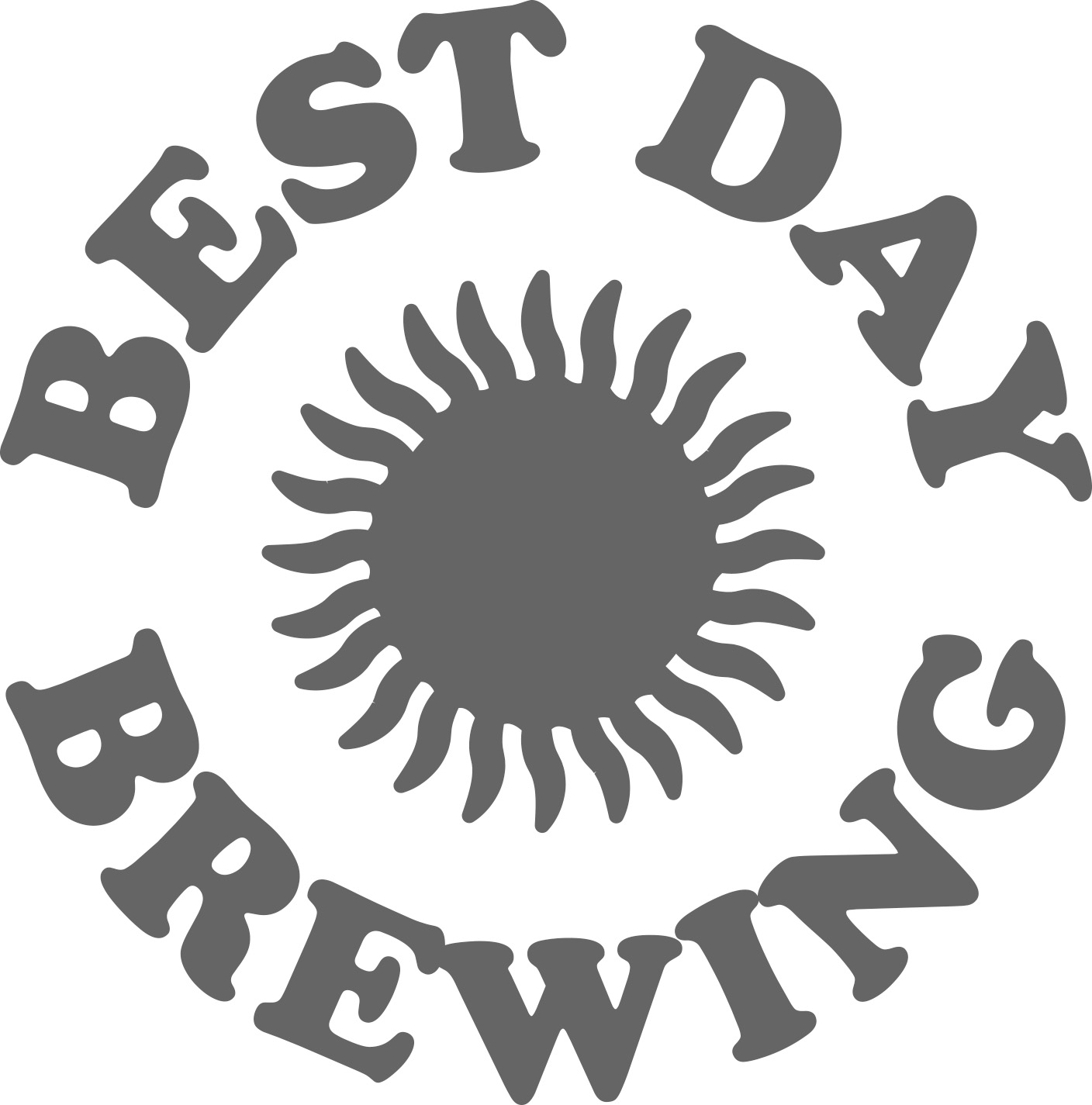best day brewing logo in grey colors.