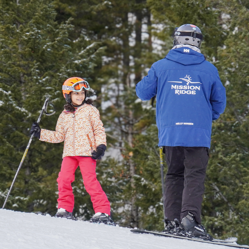A Holiday Camp ski lesson at Mission Ridge.
