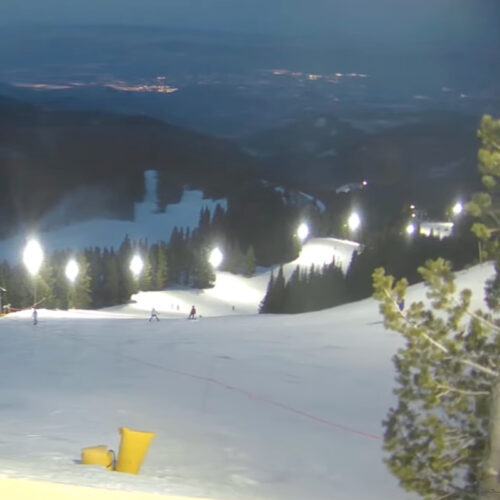 View of Mission Ridge in the evening with Night Lights on