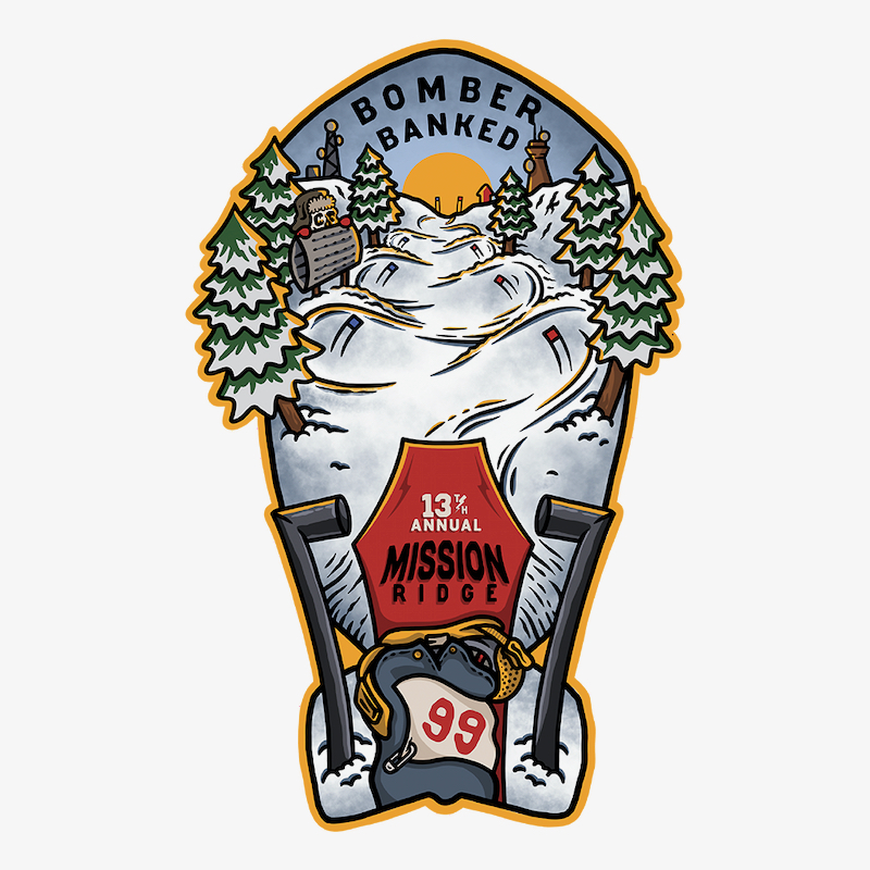 Mission Ridge Bomber Banked logo