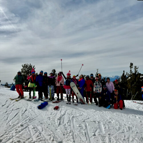 Group photo from the top of Mission Ridge on closing day.
