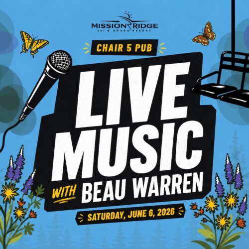 Join us at Mission Ridge’s Chair 5 Pub for live music. Mountain vibes, food, drinks, and fun.
