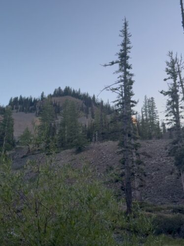 Talus slopes of Mission Peak rise above Lake Marion.
